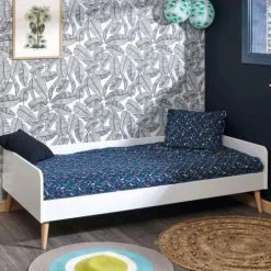 ID Kids Lits Enfant Lit Avec Pieds 90x190 Cm Bois Massif Blanc -Lits enfant Soldes lit avec pieds 90x190 cm bois massif blanc 10