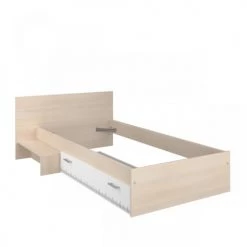 Calicosy Lits Enfant Lit Avec Rangements Marche Et Tiroir Couchage 90x200 - Marron