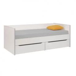 Gami Lits Enfant Lit Banquette 2 Tiroirs 90x200 Blanc Gris