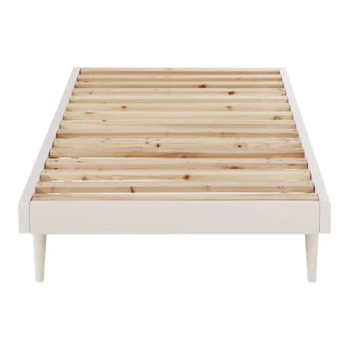 Maisons Du Monde Lits Lit Banquette 90x190 En Pin Blanc 3 Maisons Du Monde Lits Lit Banquette 90x190 En Pin Blanc – Image 3