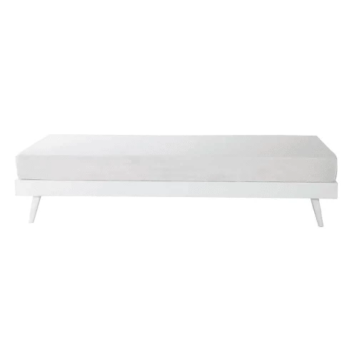 Maisons Du Monde Lits Lit Banquette 90x190 En Pin Blanc 2 Maisons Du Monde Lits Lit Banquette 90x190 En Pin Blanc – Image 2