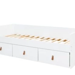 Bopita Lits Enfant Lit Banquette 90x200 3 Tiroirs De Lit Blanc -Lits enfant Soldes lit banquette 90x200 3 tiroirs de lit blanc 4