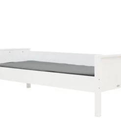 Bopita Lits Enfant Lit Banquette 90x200 Blanc En MDF Et Hêtre
