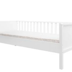 Bopita Lits Enfant Lit Banquette 90x200 Blanc En MDF Et Hêtre