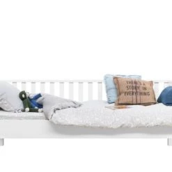 Bopita Lits Enfant Lit Banquette 90x200 Blanc En MDF Et Hêtre -Lits enfant Soldes lit banquette 90x200 blanc en mdf et hetre 7