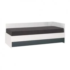 Vox Lits Enfant Lit Banquette 90x200 Blanc Gris -Lits enfant Soldes lit banquette 90x200 blanc gris 2