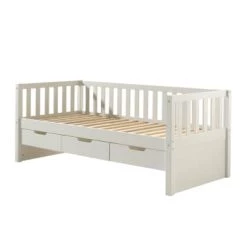 Vipack Lits Enfant Lit Banquette 90x200 Sommier 3 Tiroirs Inclus Naturel -Lits enfant Soldes lit banquette 90x200 sommier 3 tiroirs inclus naturel 11