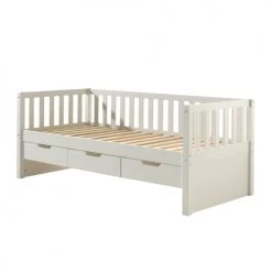 Vipack Lits Enfant Lit Banquette 90x200 Sommier 3 Tiroirs Inclus Naturel