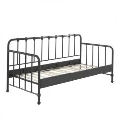Vipack Lits Enfant Lit Banquette 90x200 Sommier Inclus Noir -Lits enfant Soldes lit banquette 90x200 sommier inclus noir 3