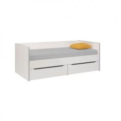 Lits Enfant Lit Banquette Blanc/gris 90x200 Terre De Nuit