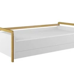 Nateo Concept Lits Enfant Lit Banquette Enfant 80x180 Blanc Et Chêne
