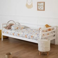 Happy Garden Lits Enfant Lit Banquette Pour Enfant Avec Tiroirs 190x90cm Blanc -Lits enfant Soldes lit banquette pour enfant avec tiroirs 190x90cm blanc 4