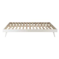Maisons Du Monde Lits Lit Vintage 140x190 Avec Sommier à Lattes -Lits enfant Soldes lit banquette style scandinave 140x190 en pin blanc sixties 1000 3 25 150249 1