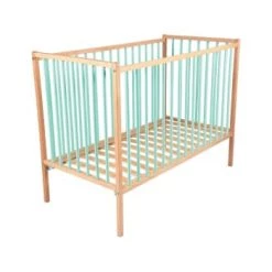 Combelle Lits Enfant Lit Bébé - Bicolore Blanc - 70x140 Cm 10 Combelle Lits Enfant Lit Bébé - Bicolore Blanc - 70x140 Cm -Lits enfant Soldes lit bebe bicolore vert menthe 70x140 cm