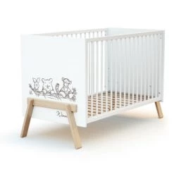 AT4 Lits Enfant Lit Bébé Blanc Et Hêtre 8 AT4 Lits Enfant Lit Bébé Blanc Et Hêtre -Lits enfant Soldes lit bebe blanc et hetre 3