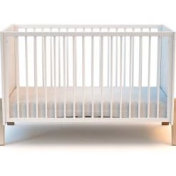 AT4 Lits Enfant Lit Bébé Blanc Et Hêtre 9 AT4 Lits Enfant Lit Bébé Blanc Et Hêtre -Lits enfant Soldes lit bebe blanc et hetre 4