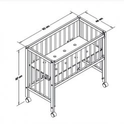 Tissi Lits Enfant Lit Berceau Co-dodo à Barrières Coulissantes, Blanc 95 X 81 X 45 Cm -Lits enfant Soldes lit berceau co dodo a barrieres coulissantes blanc 95 x 81 x 45 cm 4