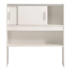 Calicosy Lits Enfant Lit Blanc Avec Rangements 2 Portes Coulissantes - 90x200 -Lits enfant Soldes lit blanc avec rangements 2 portes coulissantes 90x200 4