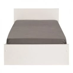 Calicosy Lits Enfant Lit Blanc Avec Rangements 2 Portes Coulissantes - 90x200 -Lits enfant Soldes lit blanc avec rangements 2 portes coulissantes 90x200 6