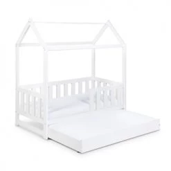 Little Sky By Klups Lits Enfant Lit Cabane 80x160 Inclus 1 Tiroir De Lit Et 2 Sommiers Blanc Laqué -Lits enfant Soldes lit cabane 80x160 inclus 1 tiroir de lit et 2 sommiers blanc laque 1