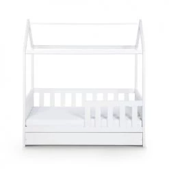 Little Sky By Klups Lits Enfant Lit Cabane 80x160 Inclus 1 Tiroir De Lit Et 2 Sommiers Blanc Laqué -Lits enfant Soldes lit cabane 80x160 inclus 1 tiroir de lit et 2 sommiers blanc laque 3