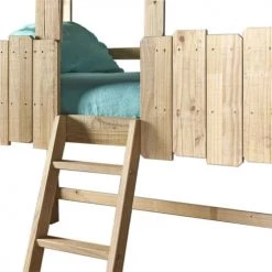 ID Kids Lits Enfant Lit Cabane 90x190 Cm Bois Massif -Lits enfant Soldes lit cabane 90x190 cm bois massif 3