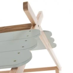 Altobuy Lits Enfant Lit Cabane 90x190 Cm Bois Naturel Et Gris -Lits enfant Soldes lit cabane 90x190 cm bois naturel et gris 4