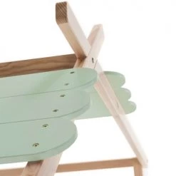 Altobuy Lits Enfant Lit Cabane 90x190 Cm Bois Naturel Et Vert -Lits enfant Soldes lit cabane 90x190 cm bois naturel et vert 3