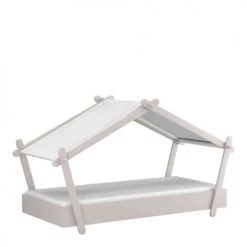Terre De Nuit Lits Enfant Lit Cabane 90x200 En Bois Gris Clair