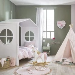 Maisons Du Monde Lits Enfant Lit Cabane Enfant 90x190 Blanc -Lits enfant Soldes lit cabane enfant 90x190 blanc 1000 11 21 181282 6