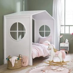 Maisons Du Monde Lits Enfant Lit Cabane Enfant 90x190 Blanc -Lits enfant Soldes lit cabane enfant 90x190 blanc 1000 11 21 181282 7