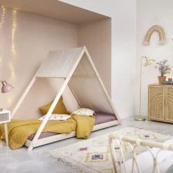 Maisons Du Monde Lits Enfant Lit Cabane Enfant En épicéa Et Toile 90x190 -Lits enfant Soldes lit cabane enfant en epicea et toile 90x190 1000 14 32 215897 6