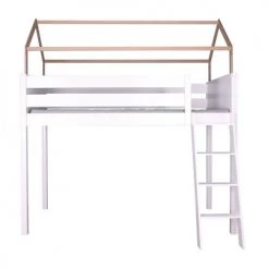 Wookids Lits Enfant Lit Cabane Mezzanine 206x98cm H214cm