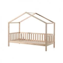 Vipack Lits Enfant Lit Cabane Mh 90x200 Sommier Inclus Naturel