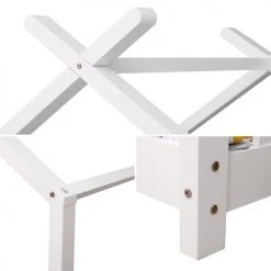 Happy Garden Lits Enfant Lit Cabane Pour Enfant 190x90cm Blanc -Lits enfant Soldes lit cabane pour enfant 190x90cm blanc 3