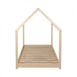 Weber Industries Lits Enfant Lit Cabane Sommier 70x140 Naturel -Lits enfant Soldes lit cabane sommier 70x140 naturel 2