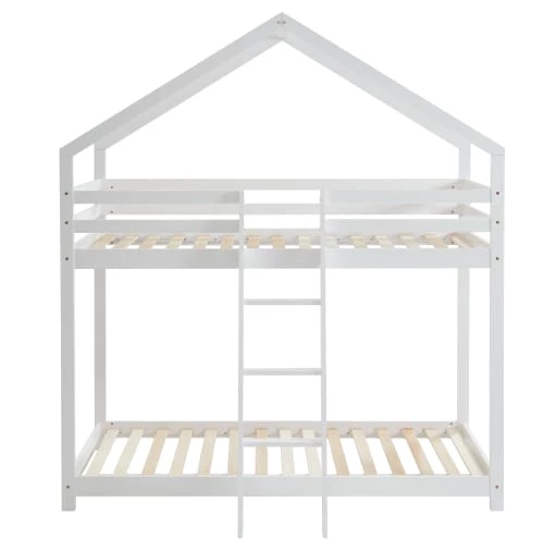 Baita Lits Enfant Lit Cabane Superposé Pin Blanc 90x190 Sommier Inclus 1 Baita Lits Enfant Lit Cabane Superposé Pin Blanc 90x190 Sommier Inclus