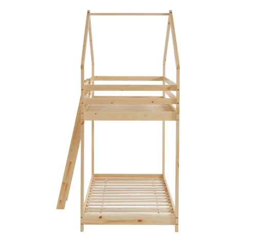 Baita Lits Enfant Lit Cabane Superposé Pin Naturel 90x190 Sommier Inclus Bois Clair 6 Baita Lits Enfant Lit Cabane Superposé Pin Naturel 90x190 Sommier Inclus Bois Clair – Image 6