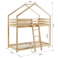 Baita Lits Enfant Lit Cabane Superposé Pin Naturel 90x190 Sommier Inclus Bois Clair 9 Baita Lits Enfant Lit Cabane Superposé Pin Naturel 90x190 Sommier Inclus Bois Clair -Lits enfant Soldes lit cabane superpose pin naturel 90x190 sommier inclus bois clair 9