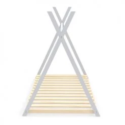 Weber Industries Lits Enfant Lit Cabane Tipi 90x200 Sommier Inclus Cheyenne Blanc -Lits enfant Soldes lit cabane tipi 90x200 sommier inclus cheyenne blanc 2