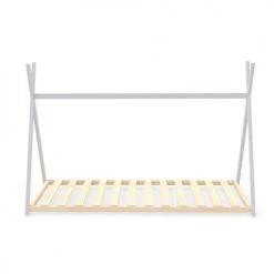 Weber Industries Lits Enfant Lit Cabane Tipi 90x200 Sommier Inclus Cheyenne Blanc -Lits enfant Soldes lit cabane tipi 90x200 sommier inclus cheyenne blanc 3