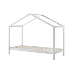 Vipack Lits Enfant Lit Cabane Zh 90x200 Sommier Inclus Blanc