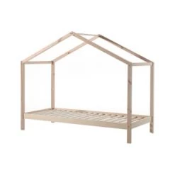 Vipack Lits Enfant Lit Cabane Zh 90x200 Sommier Inclus Blanc -Lits enfant Soldes lit cabane zh 90x200 sommier inclus naturel