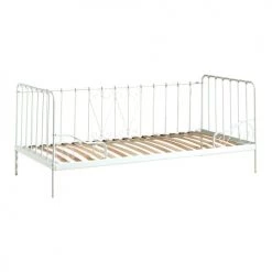 Vipack Lits Enfant Lit Capitain 90x200 Sommier Inclus Blanc