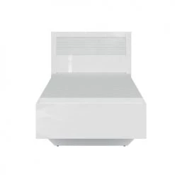 Brw Lits Enfant Lit Coffre 90x200 Sommier Inclus Blanc Laqué -Lits enfant Soldes lit coffre 90x200 sommier inclus blanc laque 2