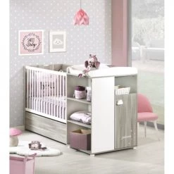 BabyPrice Lits Enfant Lit Combiné 120x60 Evolutif En 90x190 En Bois Gris Foncé -Lits enfant Soldes lit combine 120x60 evolutif en 90x190 en bois gris fonce 3