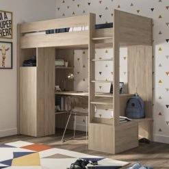 Gami Lits Enfant Lit Combiné 90x200 Naturel -Lits enfant Soldes lit combine 90x200 naturel 3