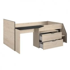 Calicosy Lits Enfant Lit Combiné Avec Bureau 2 Tiroirs - 90x200 Cm - Marron 11 Calicosy Lits Enfant Lit Combiné Avec Bureau 2 Tiroirs - 90x200 Cm - Marron -Lits enfant Soldes lit combine avec bureau 2 tiroirs 90x200 cm marron 5