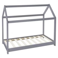 ML-Design Lits Enfant Lit D'enfant Bois Gris Clair 145,5 X 127,5 X 78 Cm