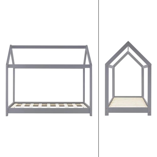 ML-Design Lits Enfant Lit D'enfant Bois Gris Clair 145,5 X 127,5 X 78 Cm 5 ML-Design Lits Enfant Lit D'enfant Bois Gris Clair 145,5 X 127,5 X 78 Cm – Image 5